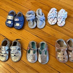 6-12 and 12-18 month baby shoes bundle pediped, robeez, zutano